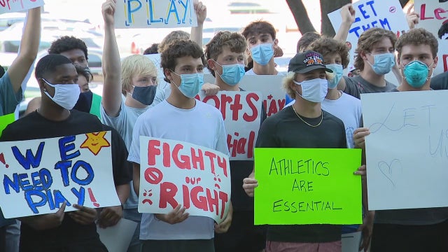 'Let us play!': Students protest Dallas ISD's decision to put sports on hold