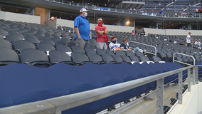 Tailgaters were outside, and more than 21,000 fans attended Cowboys home opener at AT&T Stadium Sunday