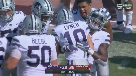 Kansas State stuns No. 3 Oklahoma 38-35
