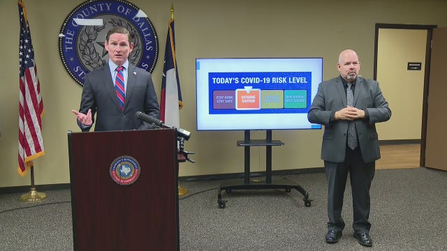 Dallas County scale for COVID-19 risk level lowered for 1st time since May