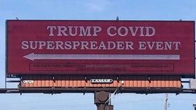 Billboard calls Trump's Iowa rally a 'COVID superspreader' event