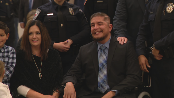 Denton police officer honored a year after being shot in the line of duty