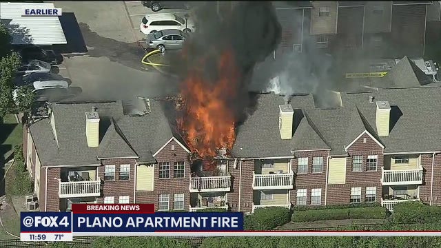 Apartment complex burns in northwest Plano