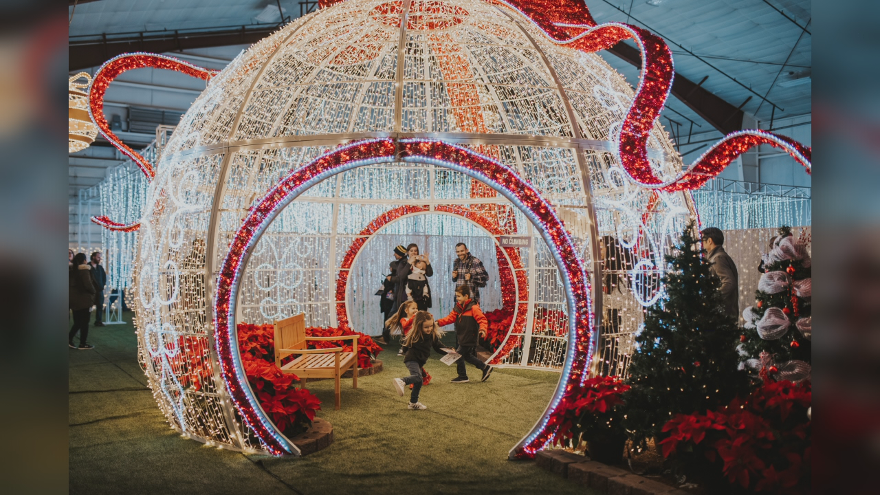 Globe Life Field opens to the public for Luminova Holidays with holiday lights, ice skating
