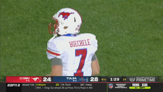 Smith leads big comeback for Tulsa over No. 19 SMU