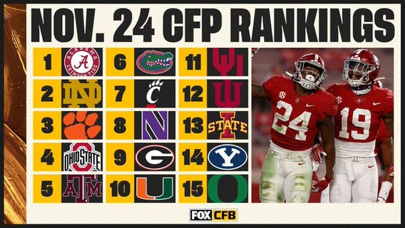 Playoff rankings: 'Bama, ND, Clemson, Ohio St; Texas A&M at 5