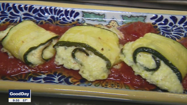 Zucchini Rolls with Herbed Ricotta and Caciotta