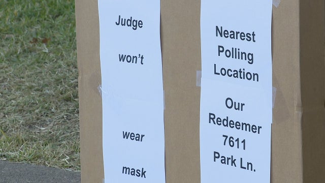 Some Dallas County poll workers opt not to wear masks on Election Day