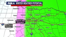 Parts of North Texas could get some wintry mix Thursday night