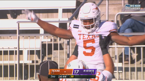 Texas RBs pile up 311 yards, 6 TDs, clobber K-State 69-31