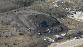 Removal of 'shingle mountain' in Dallas now underway