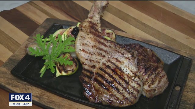 Cherry - Chipotle Chutney Stuffed Pork Chop
