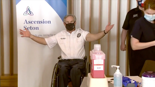 Gov. Abbott gets COVID-19 vaccination in effort to assure Texans of safety, importance