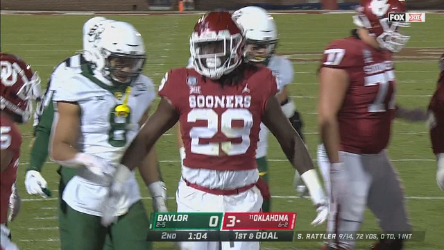 No. 13 Oklahoma tops Baylor, earns trip to Big 12 title game