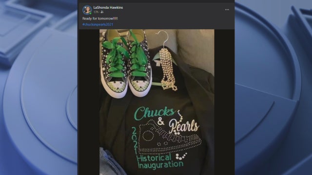 Vice President Kamala Harris fans sport Chucks and pearls on Inauguration Day