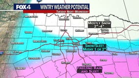 More snow, sleet, ice expected Tuesday night, Wednesday across North Texas