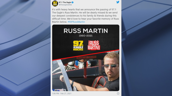 Radio host Russ Martin found dead in his Frisco home