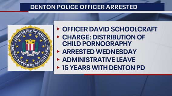 Denton police officer arrested by FBI on child porn distribution charge