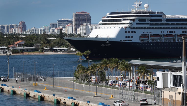 3986a84d-Zaandam And Rotterdam Cruise Ships Carrying Coronavirus Patients Dock In Florida