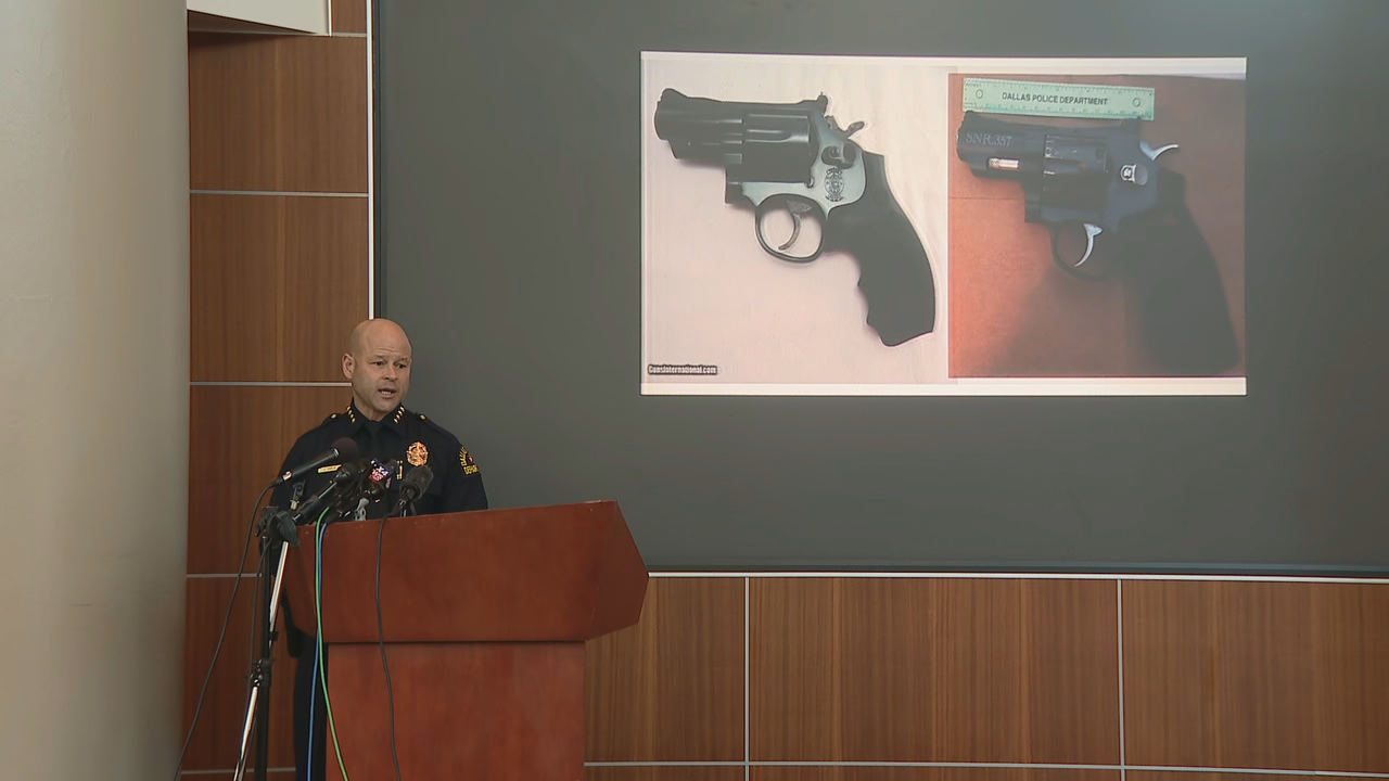 Dallas Police Release Photo Of Replica Handgun Suspect Pointed At ...