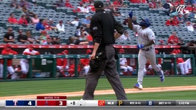 García's 3-run homer in 8th sends Rangers past Angels 7-4