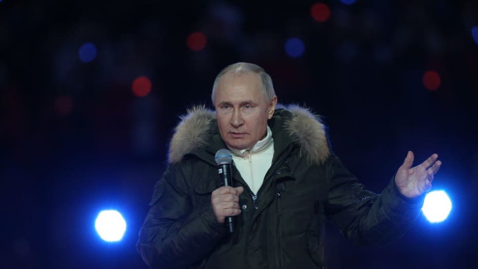 Putin Attends Concert For 7th Anniversary Of Crimea Annexation