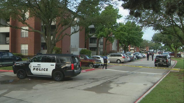 Domestic violence suspect shot after firing at Denton police officers