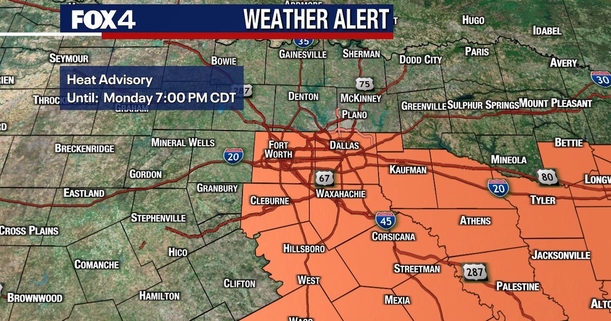 First heat advisory of 2021 issued for parts of North Texas | FOX 4 ...