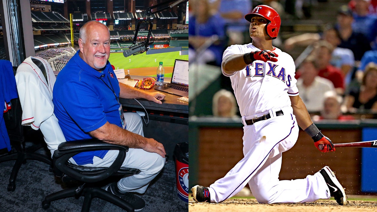 Adrian Beltre inducted into Rangers Hall of Fame with PA man Chuck