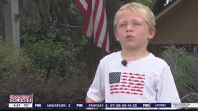 Boy, 7, swims an hour to rescue his dad and little sister stuck in Florida river