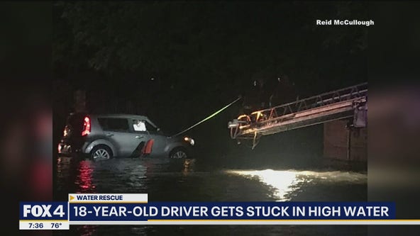 Plano teen shares story after being stuck in high water