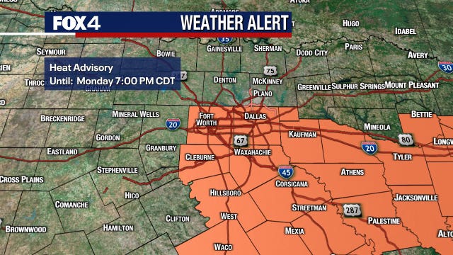 First heat advisory of 2021 issued for parts of North Texas