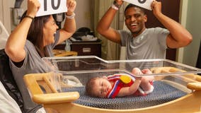 Kansas City nurses crochet mini Olympic outfits for newborns