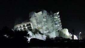 Explosives set off to bring down rest of collapsed Miami-area condo