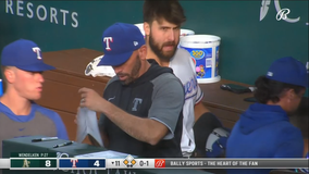 Oakland 4 runs in 11th to beat Rangers 8-4 in game of solos