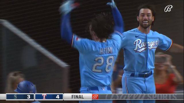 Heim hits another walk-off, Rangers rally past Mariners 4-3