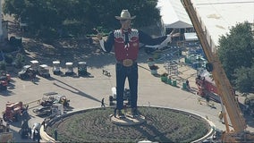 Maskless Big Tex returns to his spot at State Fair of Texas
