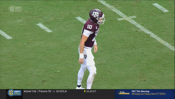 Calzada throws 3 TDs as No. 7 A&M routs New Mexico 34-0