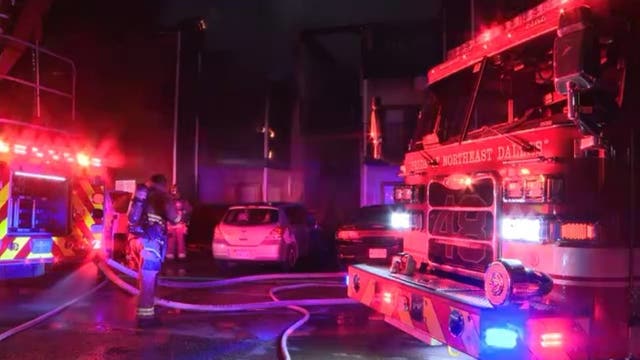 Dallas apartment building burns in intense overnight fire