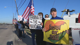 Southwest Airlines employees protest vaccine mandate at Dallas headquarters