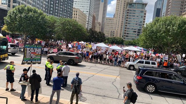 Hundreds gather in Dallas for Women's March to protest Texas abortion law