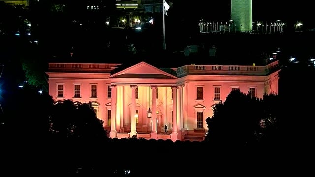 White House glows pink for start of National Breast Cancer Awareness Month