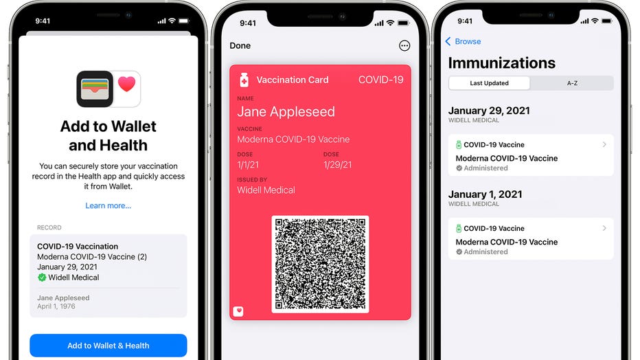 Iphone wallet health screenshots