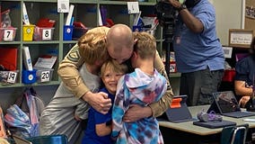 Keller U.S. Marine surprises his kids at school in time for the holidays