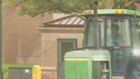 Texas farmer rides tractor to Austin to talk about farming regulations