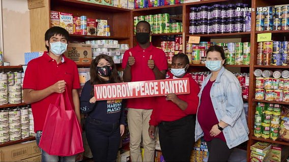 Special education students running Dallas high school food pantry to help homeless kids