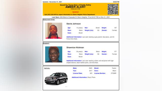 Amber Alert issued for missing Glenn Heights girl, 14