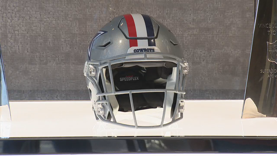 Dallas Cowboys to wear red-white-blue striped helmets to honor