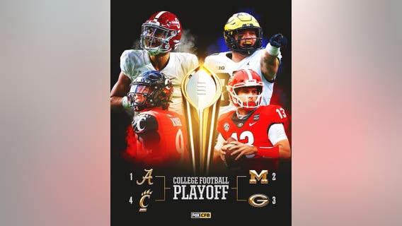 College Football Playoff set: Alabama vs. Cincinnati, Michigan vs. Georgia