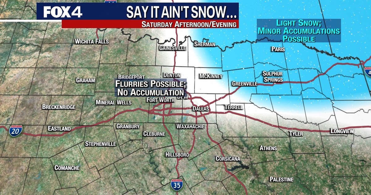 Snow flurries seen in parts of North Texas on Saturday as temperatures ...